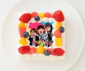 【いおりくんTV】四角型写真ケーキ 4号 12cm 1