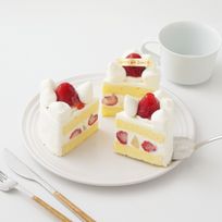 【カットタイプ】生クリームデコレーション 4号 12cm 4カット