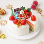 【お菓子工房アントレ】クリスマスレインボーケーキ 6号 1