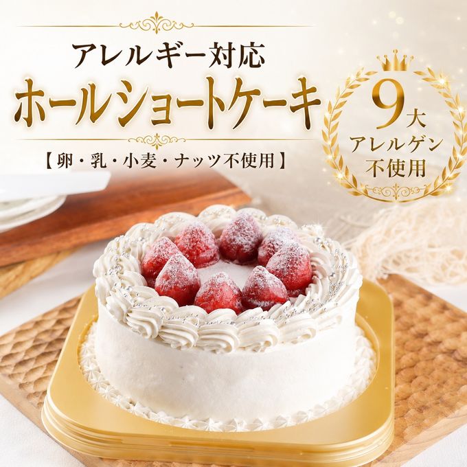 【卵・乳製品・小麦・ナッツ類不使用】いちごショートホール5号 1