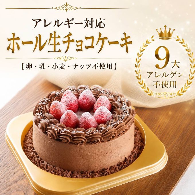 【卵・乳製品・小麦・ナッツ類不使用】チョコケーキホール４号 1
