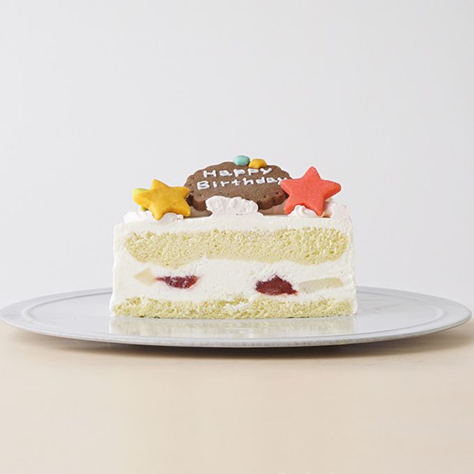 国産小麦粉使用☆選べる乗り物クッキーのデコレーションケーキ☆ 5号 15cm 3