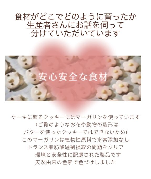 天然色素・国産小麦粉と安心材料☆季節のうさくまケーキ☆ばらの庭☆ 4号 12cm  8