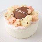 天然色素・国産小麦粉と安心食材☆季節のうさくまケーキ☆桜☆ 4号 12cm 3