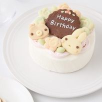 天然色素・国産小麦粉と安心材料☆季節のうさくまケーキ☆ばらの庭☆ 4号 12cm 