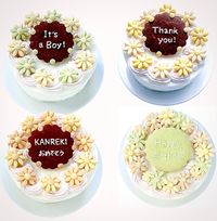 【アレルギー対応】国産小麦粉と安心食材＊色が選べる＊お花クッキーのデコレーション＊ 卵・乳除去可能 4号 