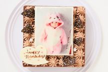 【横浜の人気店・ナッシュカッツェ】スクエア型フォトチョコ生クリームデコレーションケーキ 9cm 1