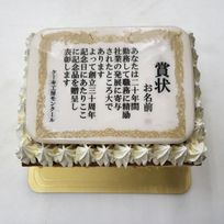賞状・感謝状BIG生クリームケーキ 20cm×15cm 