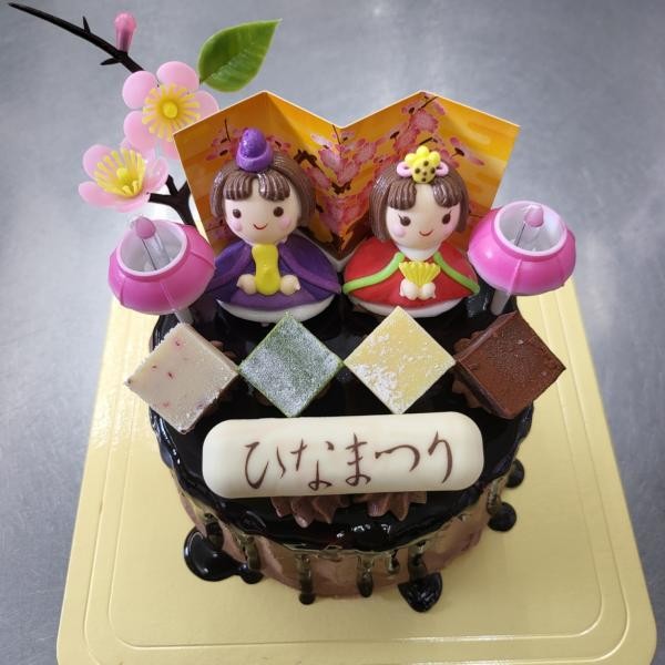 ひな祭りケーキ飾り☆小さめ7点セットひなまつり、チョコ