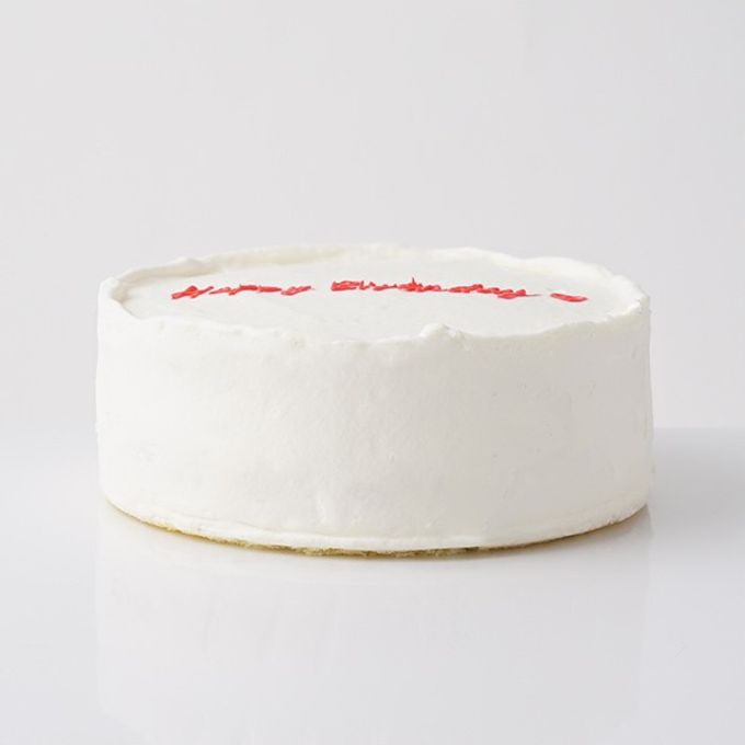 文字色が選べる 生クリームのセンイルケーキ風レタリングケーキ 6号 4