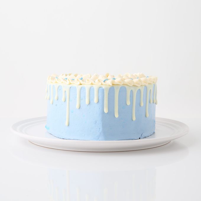 ハートのドリップとステッチのバタークリームデコレーション 6号《センイルケーキ》 4