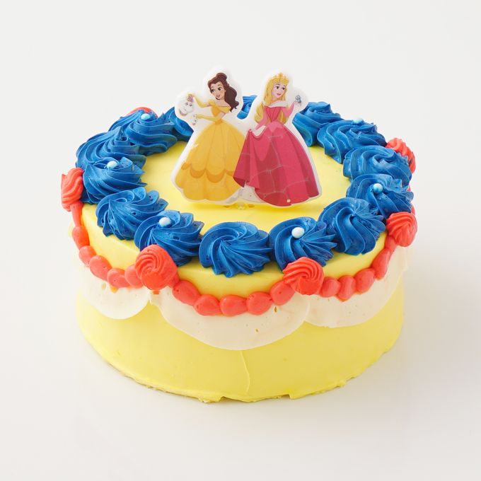 色が選べるドレス風センイルケーキ 4号 ディズニープリンセスキャンドル付き《センイルケーキ》 3