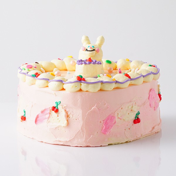 立体うさぎのハート型センイルケーキ 5号（iRene（アイリーン