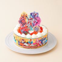 卵・乳製品・小麦粉除去可能 機界戦隊ゼンカイジャー 生デコレーションケーキ  5号 15cm