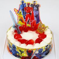 乳製品・小麦粉除去可王様戦隊キングオージャー生デコレーションケーキ  5号 15cm