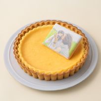 写真クッキー付き チーズタルト 6号 18cm
