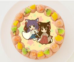 【たくっち】丸型写真チョコレートケーキ 3号 9cm