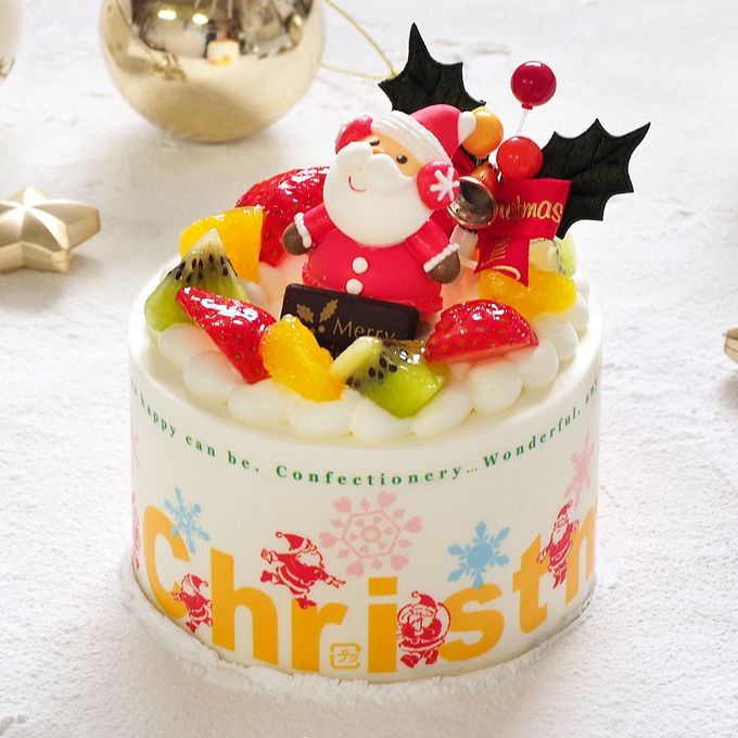 クリスマスケーキ フレッシュフルーツ乗せ生クリームショートケーキ 3号 9cm cream-3-xmas クリスマス2025 1