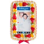インスタ風写真ケーキ S ビスキュイ付フレッシュフルーツ乗せ生クリームショートケーキ 22×14cm birthdaygram 3