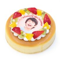 写真ケーキ スフレチーズケーキ デコレーション 5号 15cm cheese-5-p2