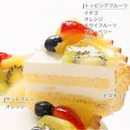 写真ケーキ ビスキュイ付フレッシュフルーツ乗せ生クリームショートケーキ 5号 15cm cream-5-bp 6