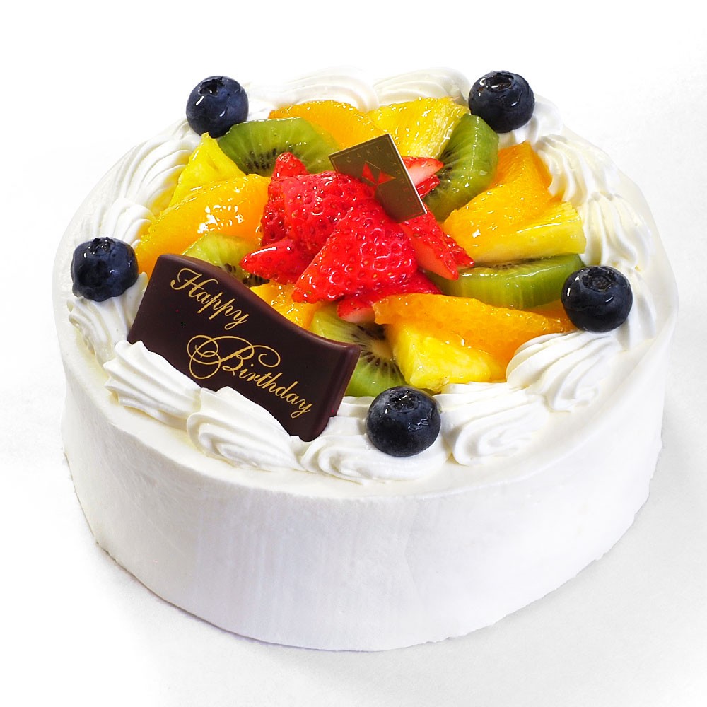 フレッシュフルーツ乗せ生クリームショートケーキ 8号 24cm cream-8