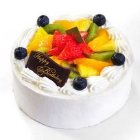 フレッシュフルーツ乗せ生クリームショートケーキ 6号 18cm cream-6
