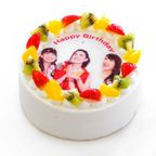 写真ケーキ フレッシュフルーツ三種デコレーション 生クリームショートケーキ 4号 12cm cream-4-p2 1
