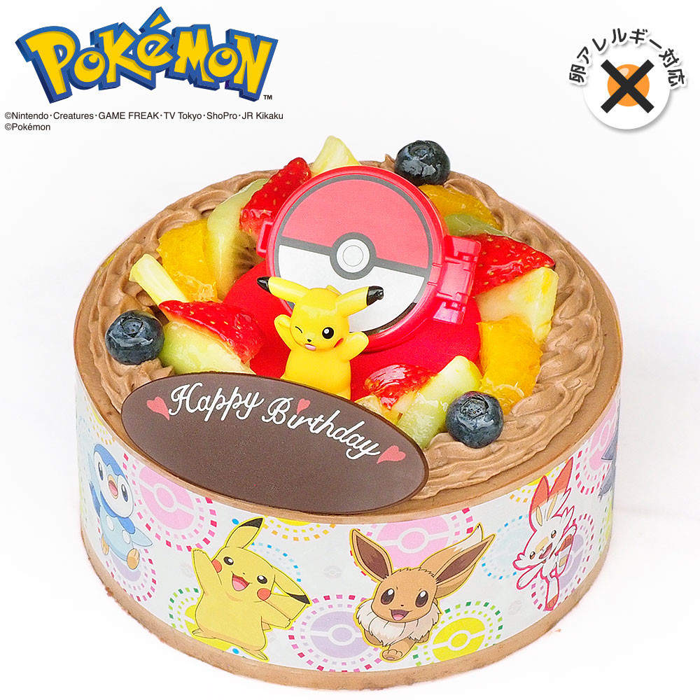 卵除去 キャラデコお祝いケーキ ポケットモンスター 生チョコクリーム