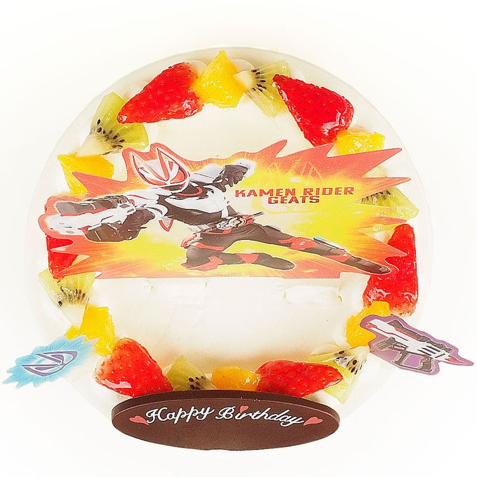 キャラデコパーティーケーキ 仮面ライダーギーツ 生クリームショートケーキ 5号 15cm cd-geats-cream 6