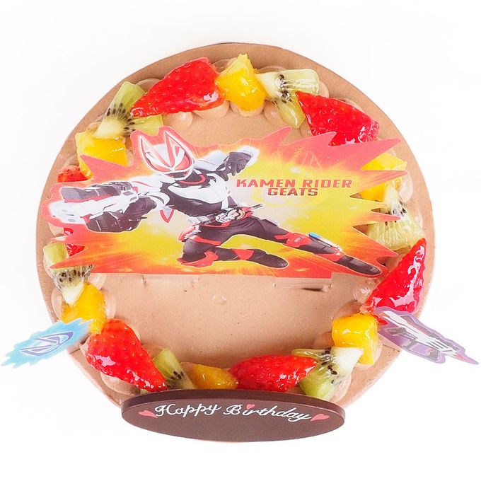 キャラデコパーティーケーキ 仮面ライダーギーツ 生チョコクリームショートケーキ 5号 15cm cd-geats-choco 6