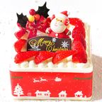クリスマスケーキ スクエア型 イチゴ生クリーム 4号 11.5×11.5cm square-4-xmas クリスマス2023 3