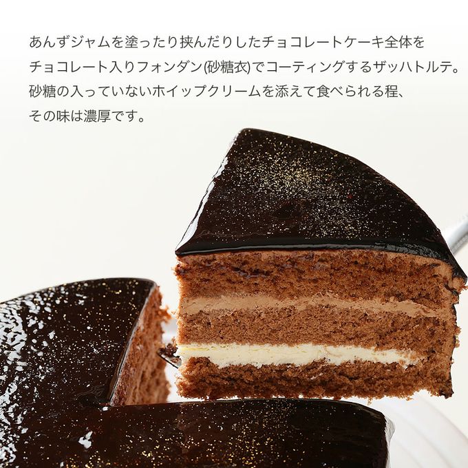 写真ケーキ ザッハトルテ チョコレートケーキ ラズベリーデコレーション 5号 15cm sachertorte-5-p2 6