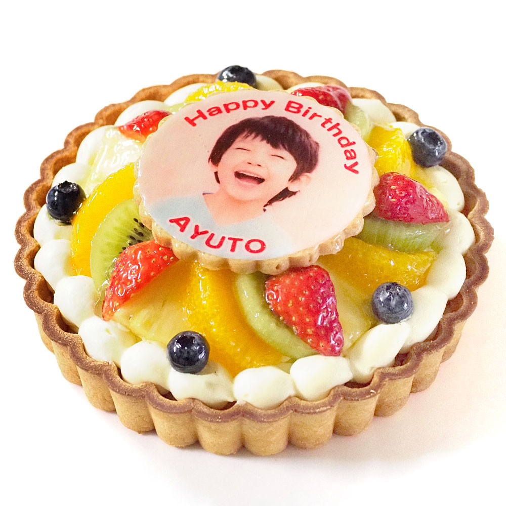 写真ケーキ フルーツタルト 4号 12cm tart-4-p（CAKE EXPRESS） | Cake.jp