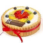 ビスキュイ付フレッシュフルーツ乗せ生クリームショートケーキ 5号 15cm cream-5-b 1