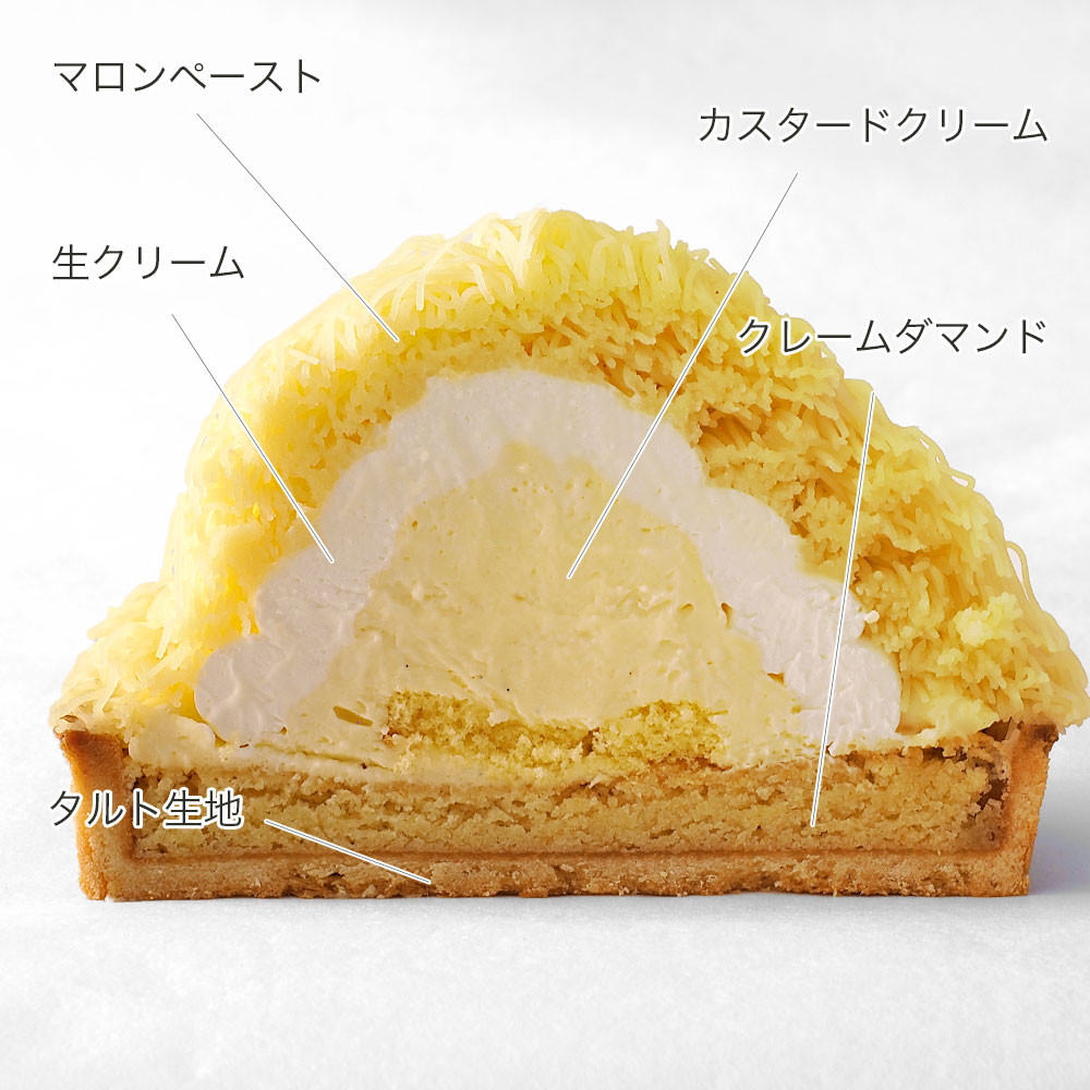 和栗の錦糸モンブラン 4号 12cm mont-blanc-tart-4（CAKE