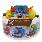 キャラデコお祝いケーキきかんしゃトーマス 生クリームショートケーキ 5号 15cm cd-thomas-cream 5
