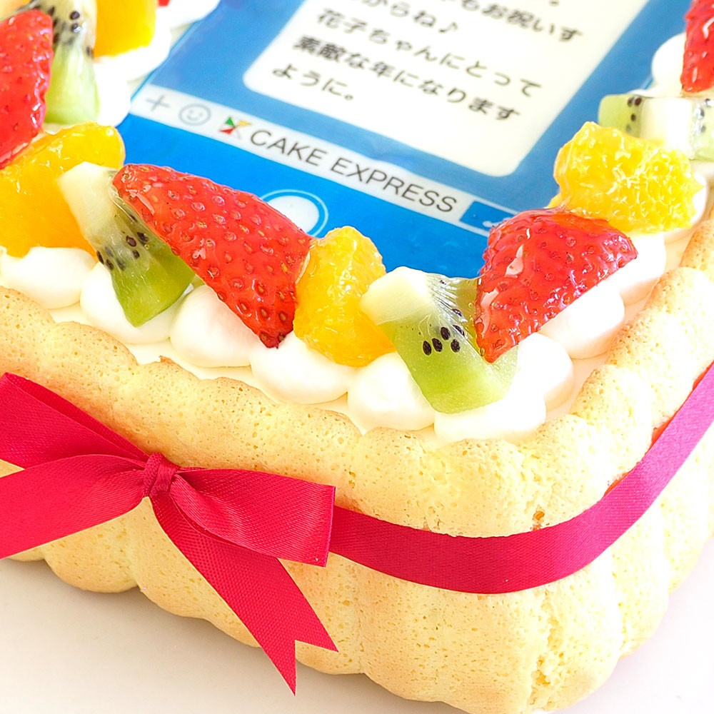 SNS風メッセージプリント ビスキュイ付フレッシュフルーツ乗せ生 SNS風メッセージプリント ビスキュイ付フレッシュフルーツ乗せ生