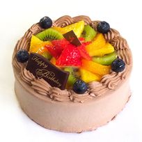 フレッシュフルーツ乗せ生チョコクリームショートケーキ 6号 18cm choco-6 