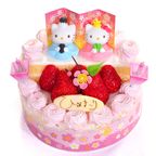 ひな祭りケーキ ハローキティ 段飾りいちご生クリーム 5号 15cm cream-5-hdan-hk ひな祭り2026 2