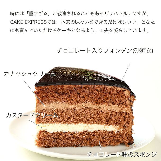写真ケーキ ザッハトルテ チョコレートケーキ ラズベリーデコレーション 6号 18cm sachertorte-6-p2 7