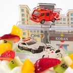 デコスタトミカ緊急車両 生クリーム 5号 15cm ds-emg-cream-5 こどもの日2026  2