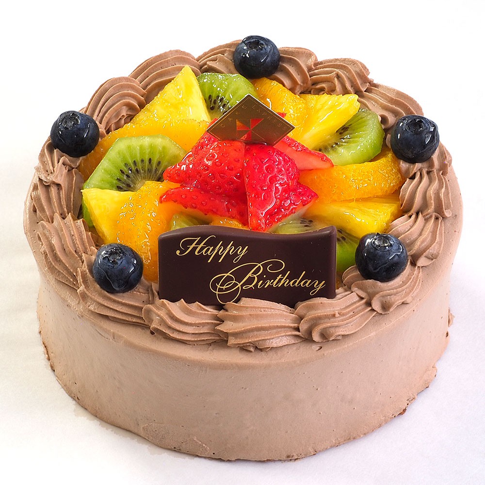 フレッシュフルーツ乗せ生チョコクリームショートケーキ 7号