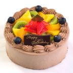 フレッシュフルーツ乗せ生チョコクリームショートケーキ 7号 21cm choco-7 2