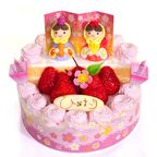 ひな祭りケーキ 段飾りいちご生クリーム 5号 15cm cream-5-hdan ひな祭り2026 2