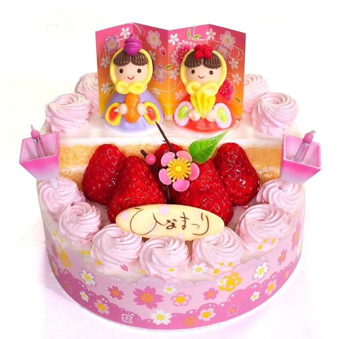 ひな祭りケーキ 段飾りいちご生クリーム 5号 15cm cream-5-hdan ひな祭り2026 2