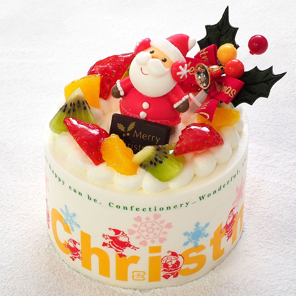 クリスマスケーキ フレッシュフルーツ乗せ生クリームショートケーキ 3