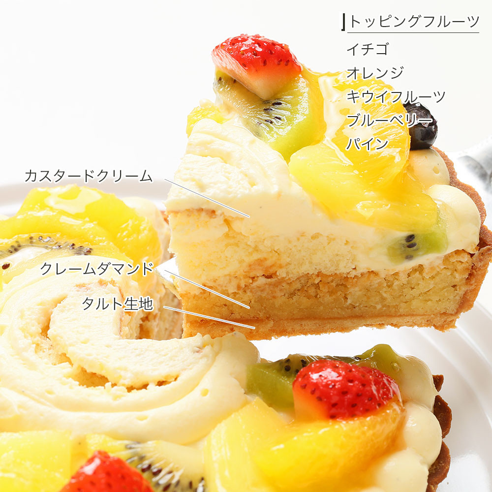 写真ケーキ フルーツタルト 4号 12cm tart-4-p（CAKE EXPRESS） | Cake.jp