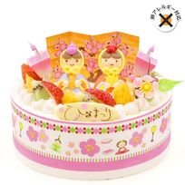 アレルギー対応 卵不使用 ひな祭りケーキ フレッシュ生クリームのショートケーキ 5号 15cm cream-5-hina-noegg