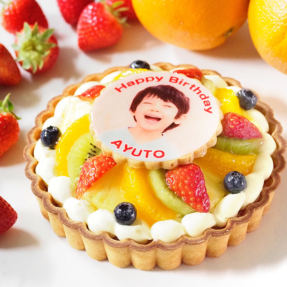 写真ケーキ フルーツタルト 6号 18cm tart-6-p（CAKE EXPRESS